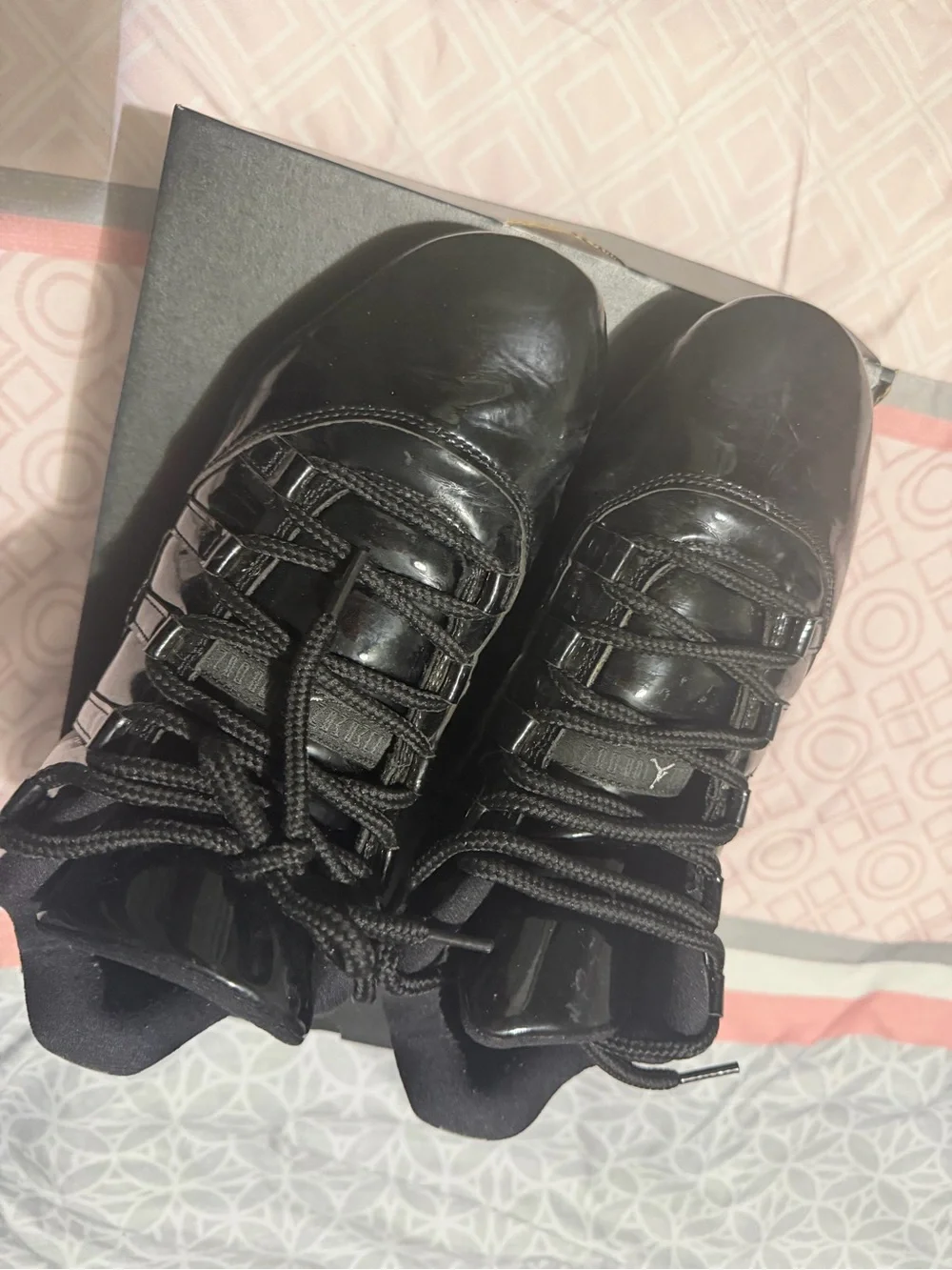 Black Patent men jordan cleats